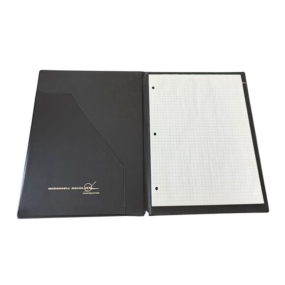 VTG McDonnell Douglas Folder Portfolio Padfolio Grid Paper Boeing Aviation READ - Picture 1 of 8